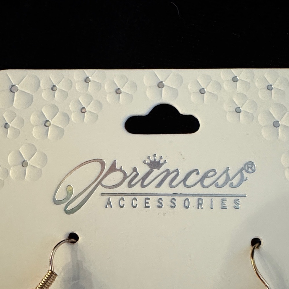 Princess Accessories Gold and Tan Chandelier Earrings - Picture 2 of 3